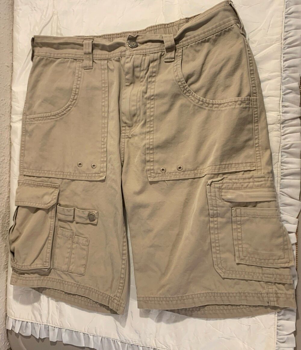 Sperry Top-Sider Cargo Shorts Men's 32 Khaki Casual Preppy Utility Multi-Pocket
